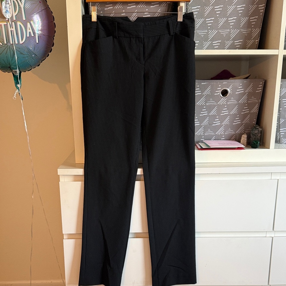 Black Pinstripe Pants